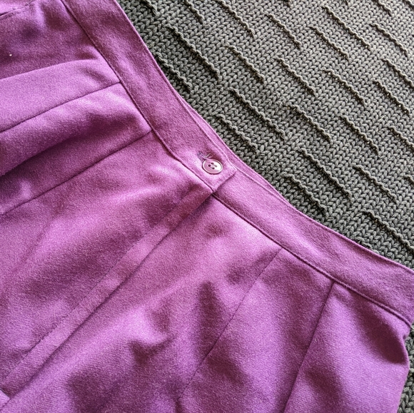 VTG Royal Purple Wool Skirt Sz 4 - Picture 6 of 14